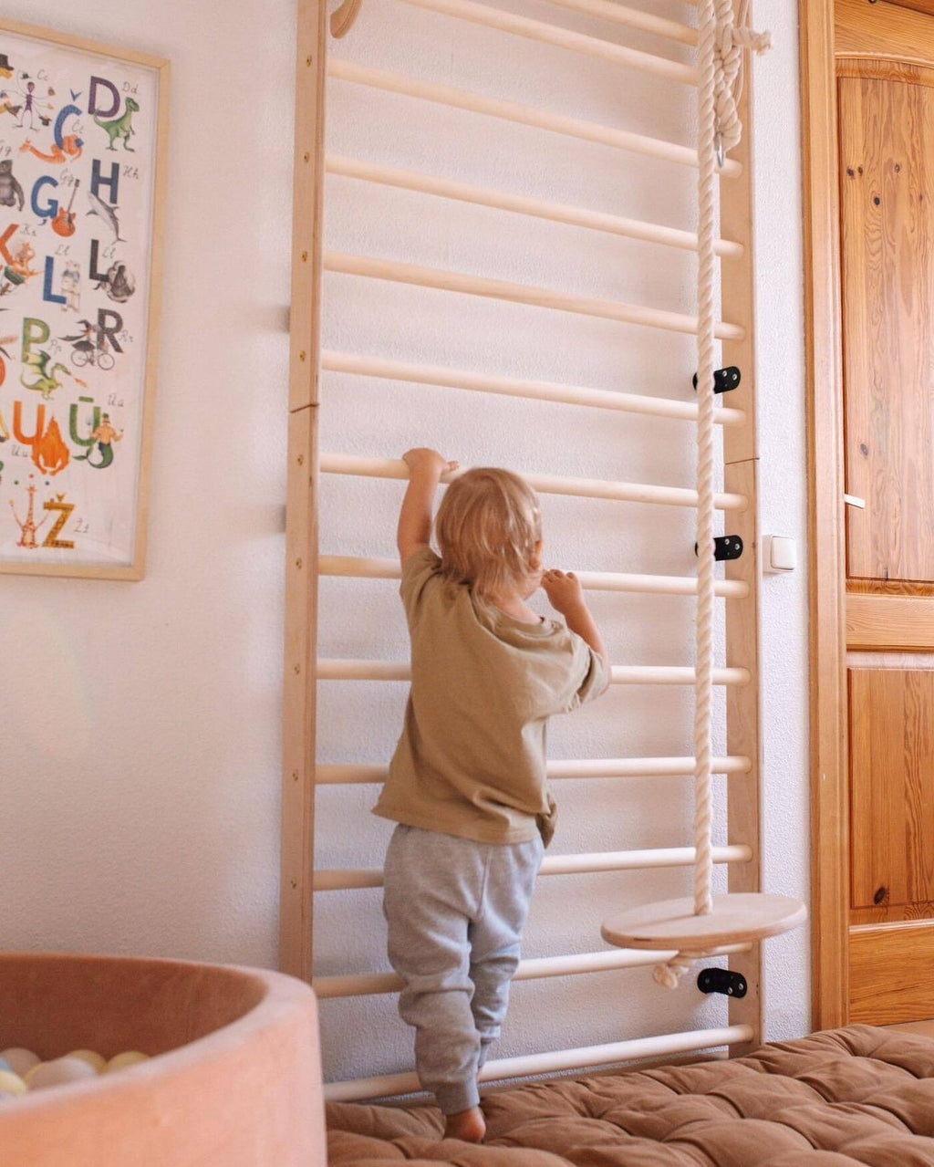 Klättervägg med justerbar uppfällbar  //  200 cm