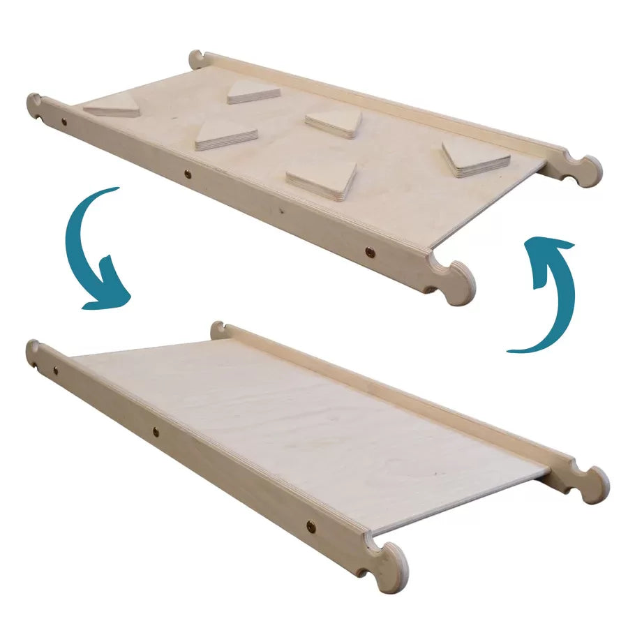 Dubbelsidig ramp: Klättervägg & Rutschkana // 100 cm