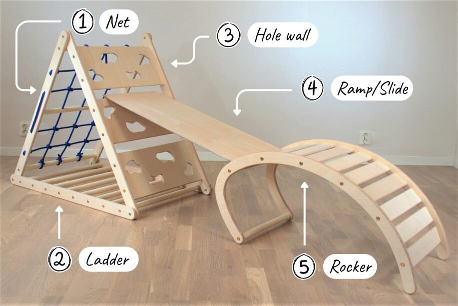 Stor klättertriangel Gunga 5-i-1 SET