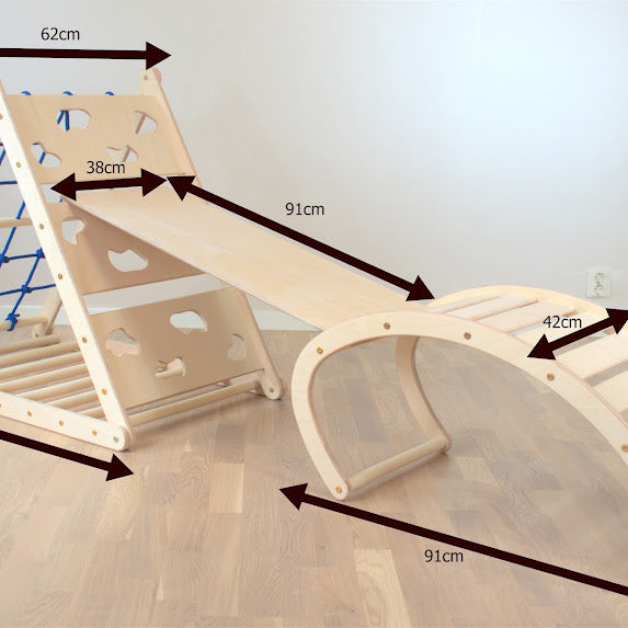 Stor klättertriangel Båge 5-i-1 SET